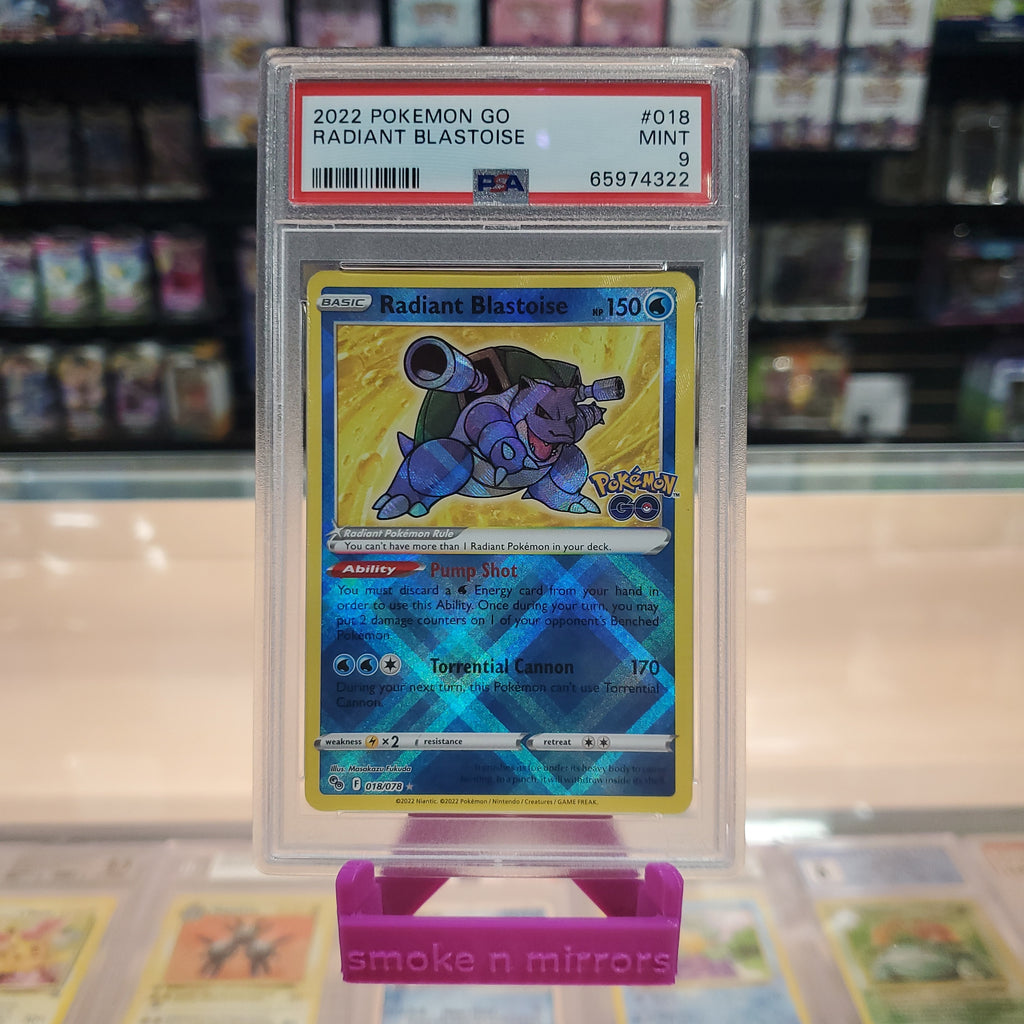 Radiant Blastoise - Pokémon GO Holofoil: PSA 9