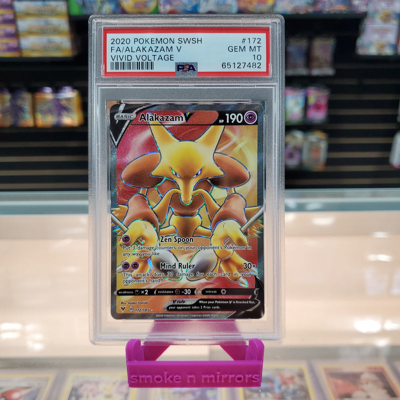 Alakazam V - Vivid Voltage Holofoil: PSA 10