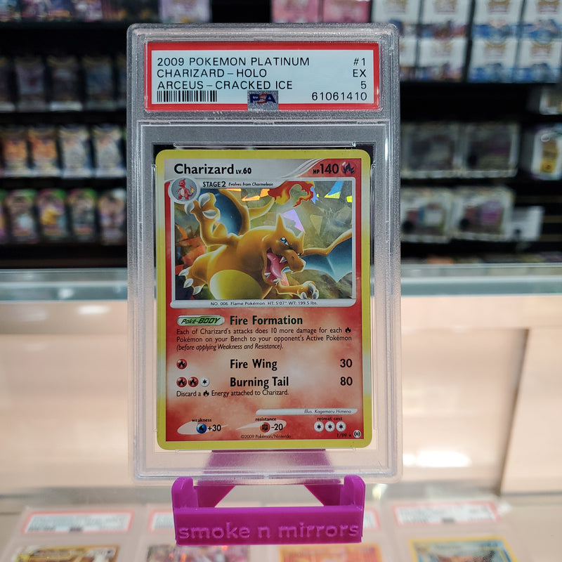 Charizard - Platinum: Arceus Cracked Ice Holofoil: PSA 5