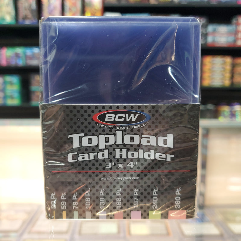 BCW: 3X4 Premium Toploader 20pt 25CT