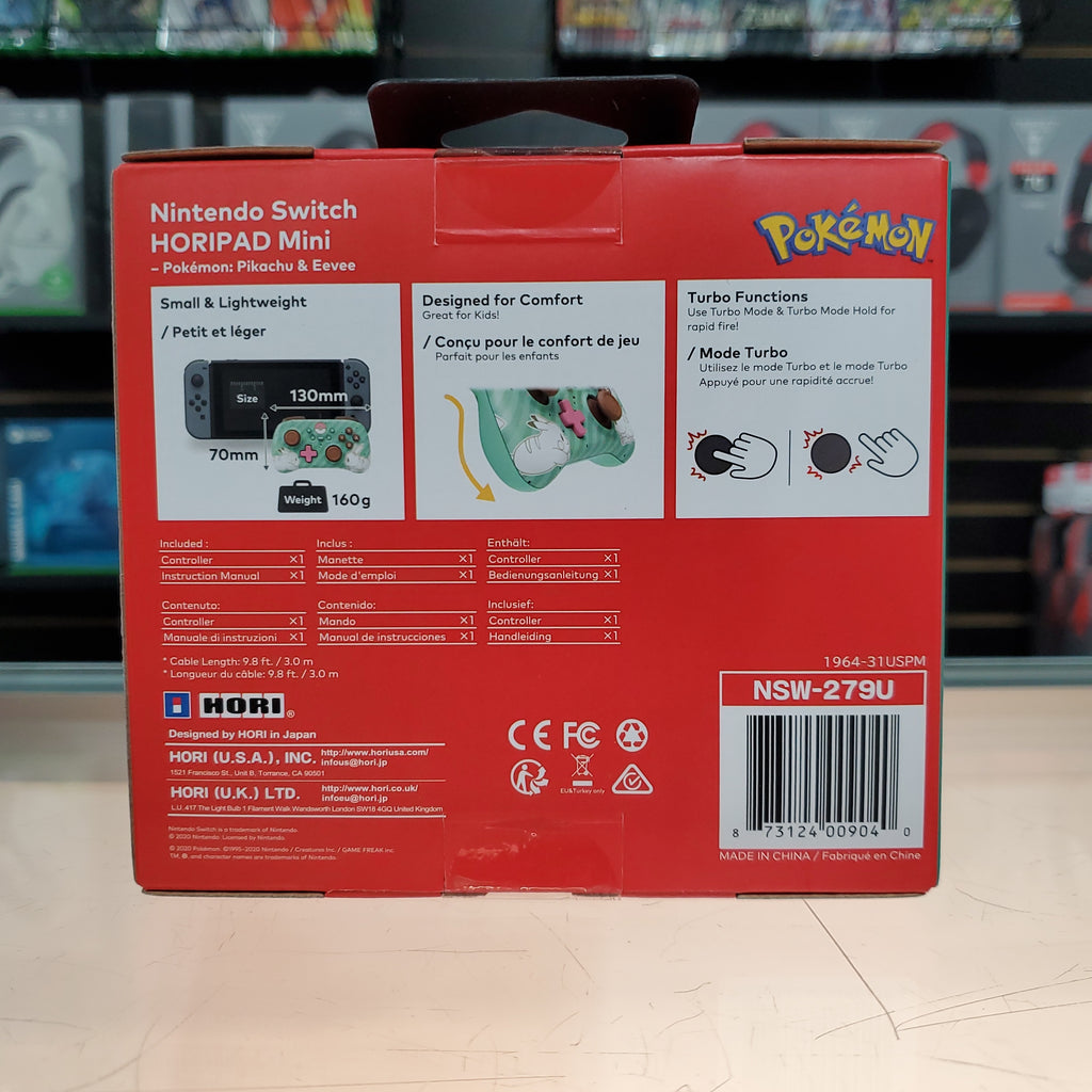 Nintendo Switch HORIPAD Mini – Pokémon: Pikachu & Eevee