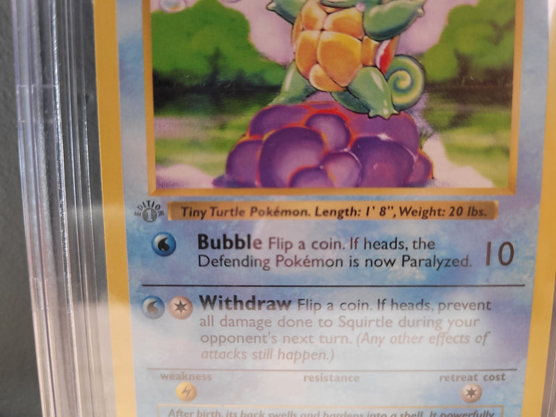 Squirtle - Base Set Shadowless 1st Edition Grey Stamp: BGS 9