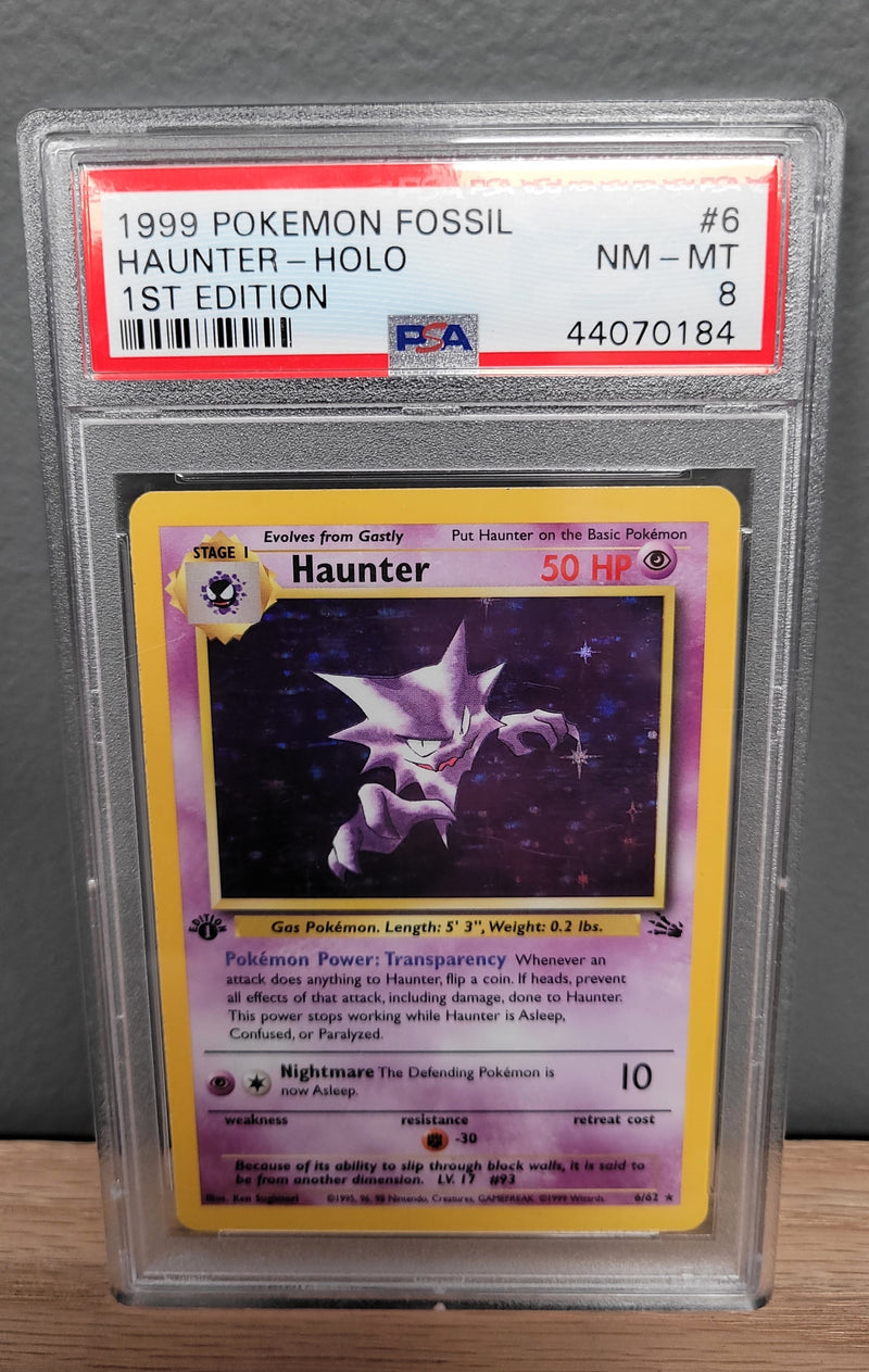 Haunter - Fossil 1st Edition Holo: PSA 8