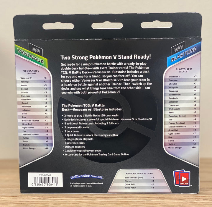 Pokémon TCG: V Battle Deck - Venusaur Vs. Blastoise