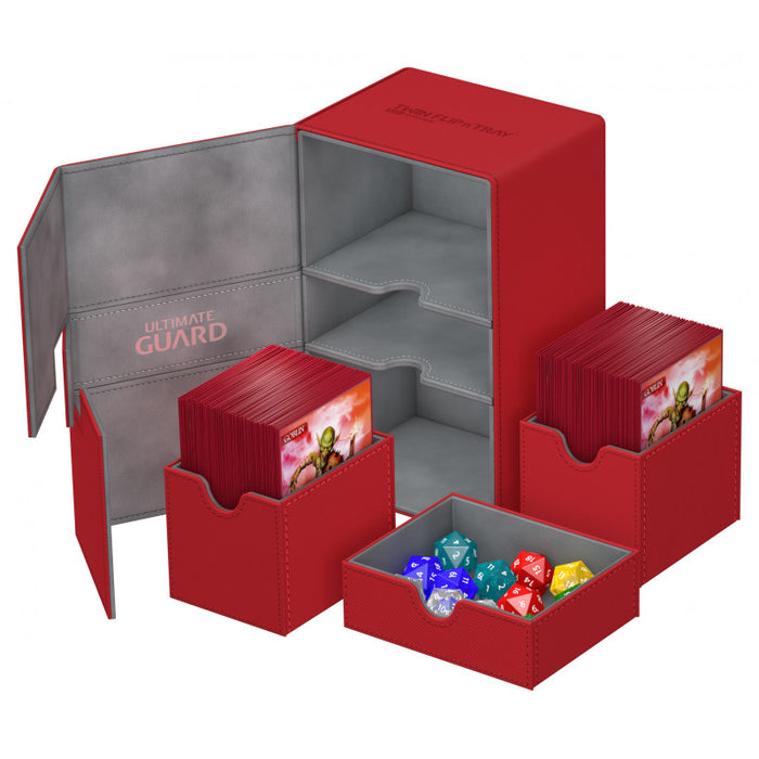 Ultimate Guard - Twin Flip'n'Tray 160+ Xenoskin Deck Case - Red