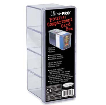 Ultra-PRO: 4-Compartment Clear Card Box