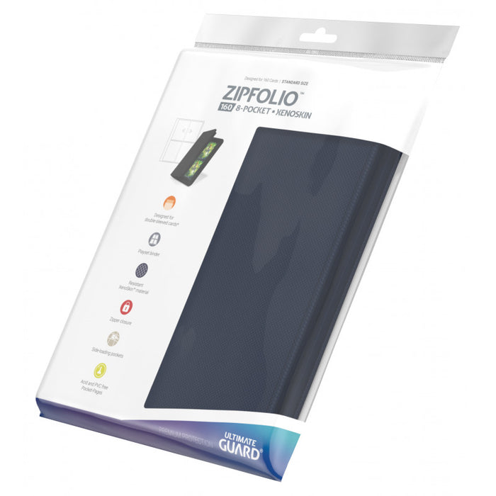 Ultimate Guard - 8 Pocket ZipFolio Xenoskin Playset Binder - Dark Blue